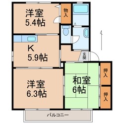 岩出駅 徒歩40分 2階の物件間取画像